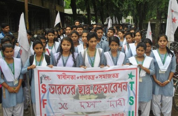 SFI demands to commence Bio-Science, Psychology, and Geography at Tripura University